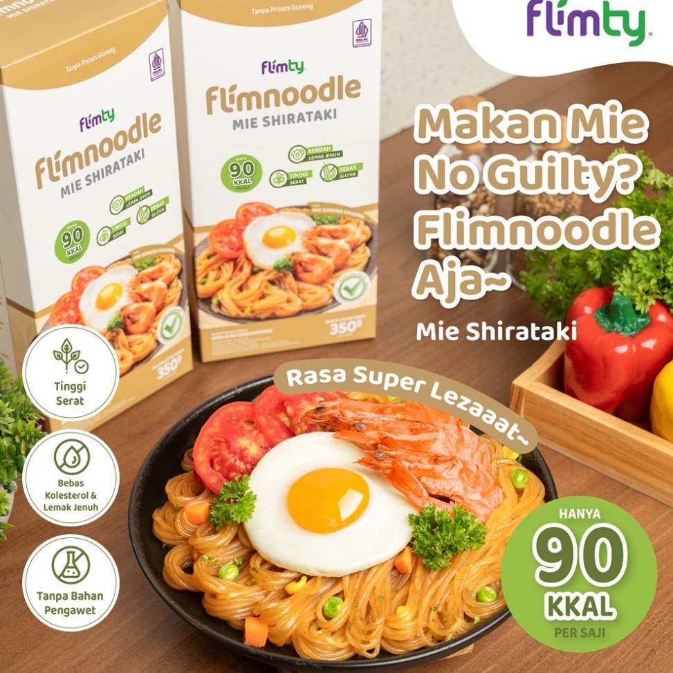 

Limited Product Flimnoodle Mie Shirataki (Tanpa Proses Goreng) - 1 Box (isi 5 pcs)