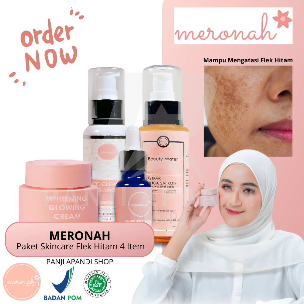 MERONAH PAKET SKINCARE FLEK HITAM & KUSAM 4 ITEM