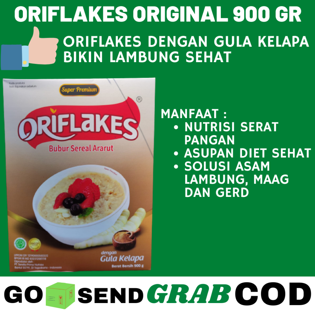 Oriflakes Original Bubur Sereal Umbi Garut Obat Herbal Asam Lambung Maag Dan Gerd 900 Gr Surabaya