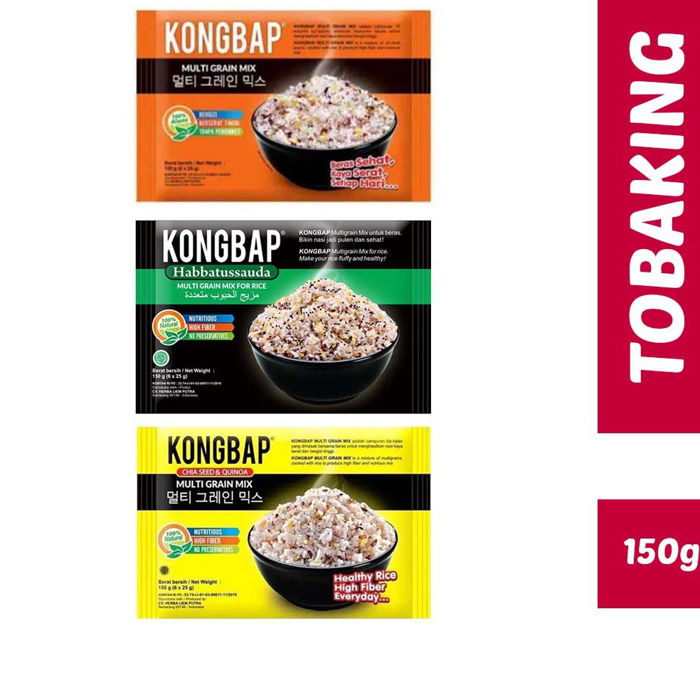 

Promo Terbatas Kongbap multi grain all varian 150 gr (6x25gr)