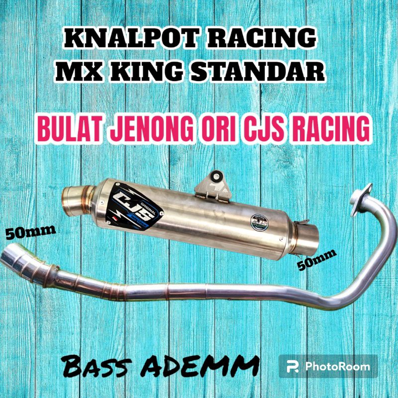 KNALPOT RACING MX KING STANDAR BULAT JENONG SUPER ULEM ORI CJS RACING