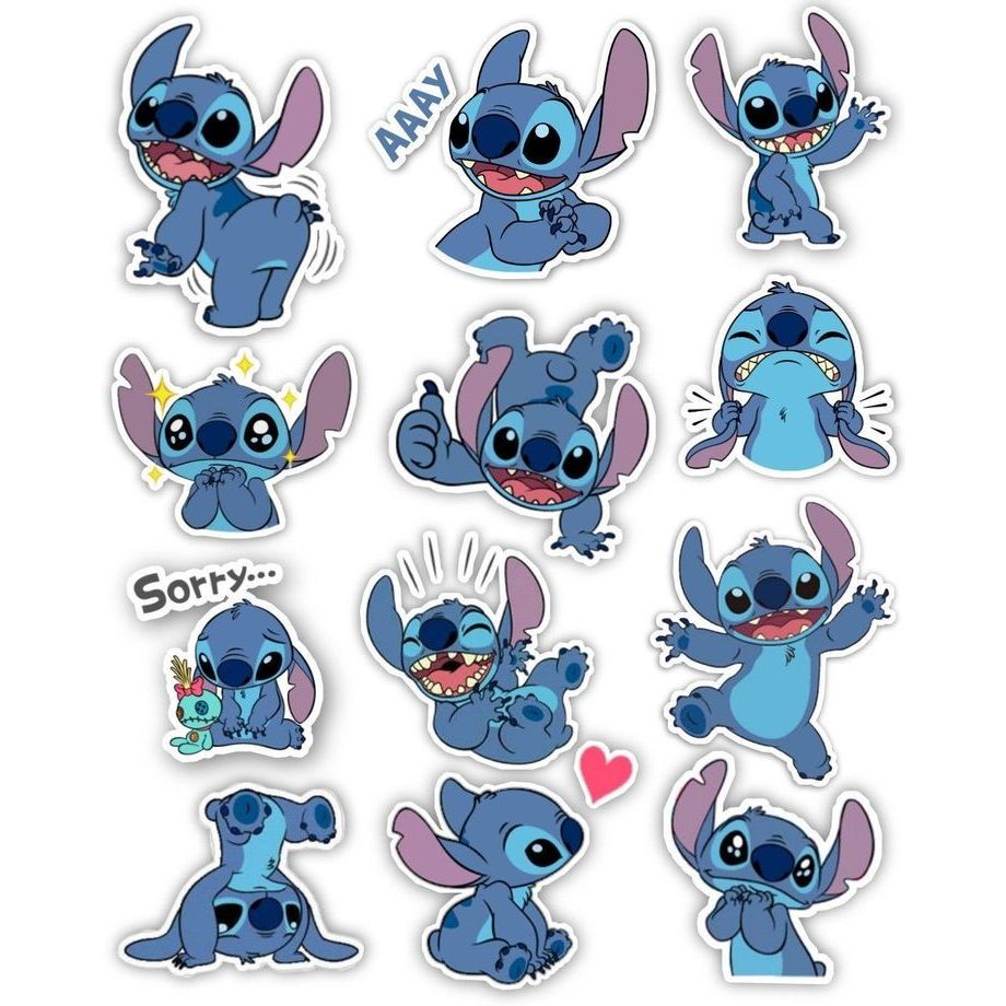 

Sticker Lilo & Stitch cute aesthetic custom anime kartun stiker