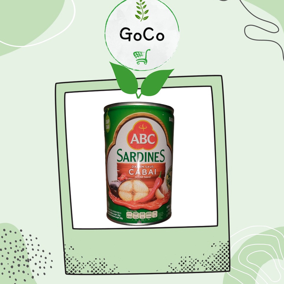 

Belanja disini SARDEN ABC | Ikan Kaleng | 425 Gram |Eco-Friendly Packaging by GoCo