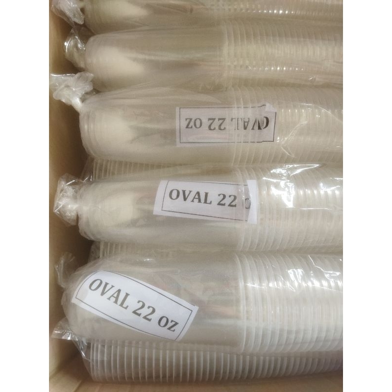 Cup 22oz Oval gelas plastik 22oz Oval
