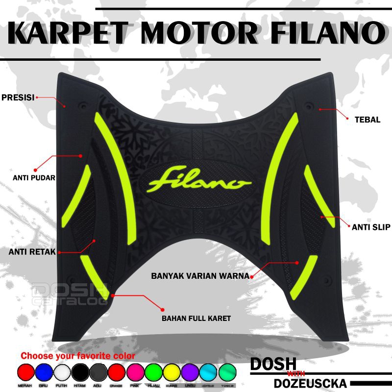 Variasi Motor Filano Aksesoris Filano Karpet Motor Grand Filano Pijakan Kaki Motor Filano