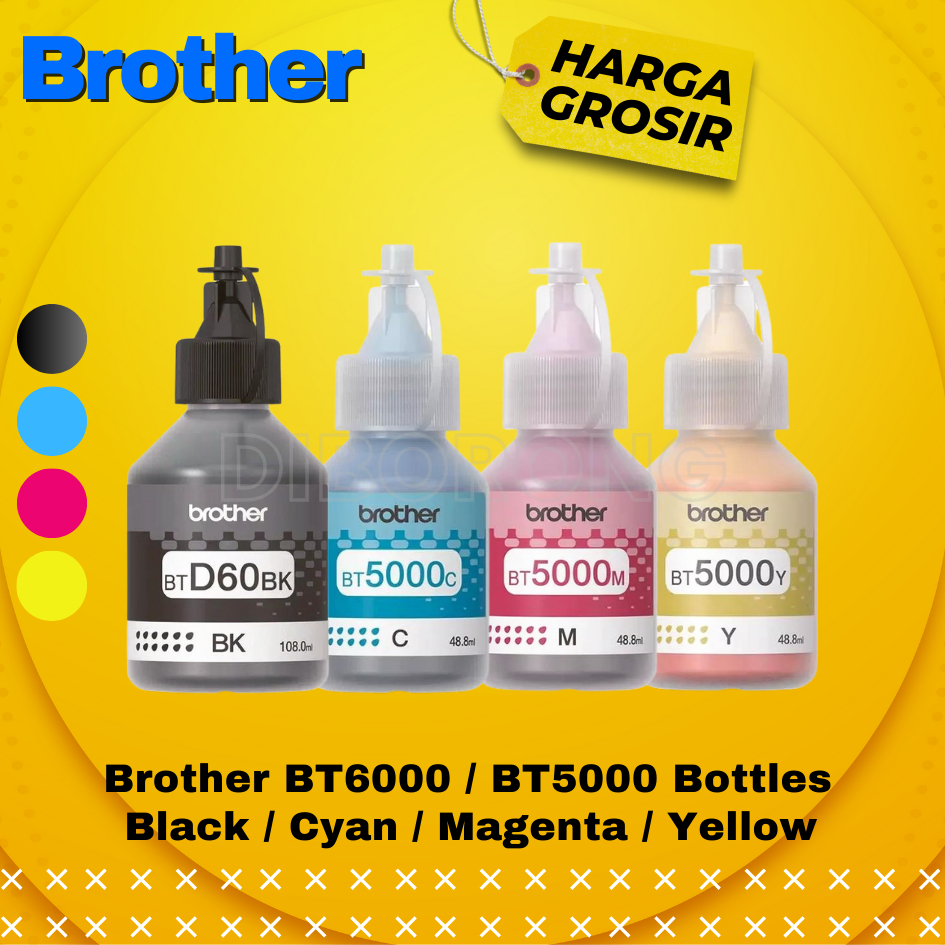 Tinta Brother BT5000 BT6000 Ink Original Printer DCP T300/DCP T500W
