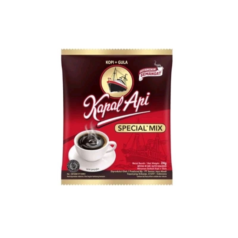 

kopi kapal api special mix kopi hitam kopi dan gula 1 sachet