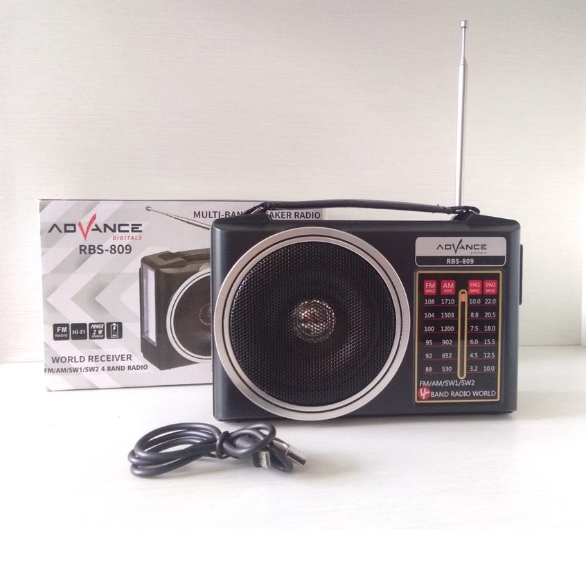 12.12 FLASH SALE Radio Advance RBS-809 / RBS809 FM / AM / SW1 / SW2 4 BAND RADIO / Radio Jadul + Sen