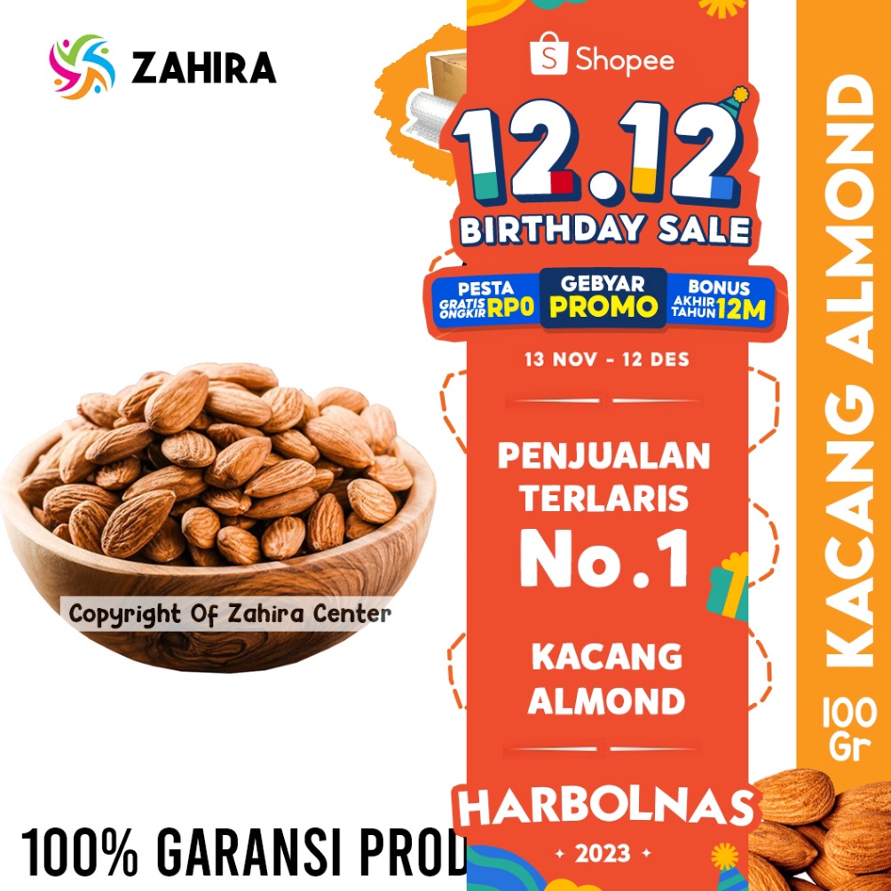 

6.6 HARGA GROSIR Kacang ALMOND Kupas Matang Panggang Roasted 100gr Tanpa Kulit Camilan Diet, Sehat, Gurih dan Renyah