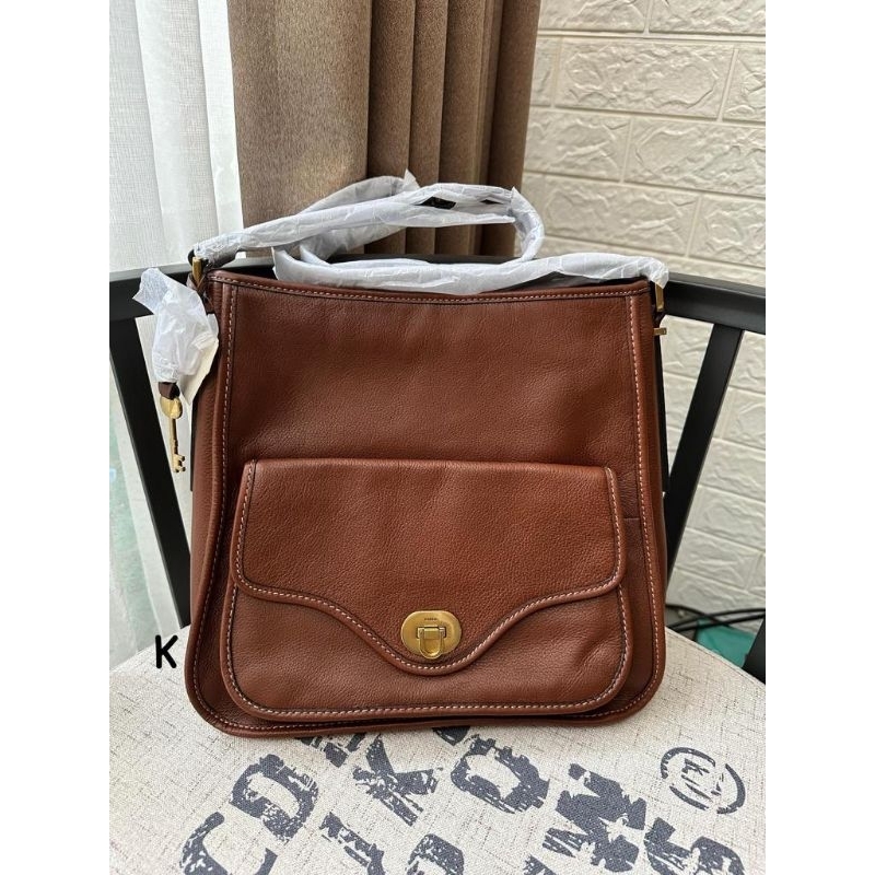 fossil bag heritage hobo brown