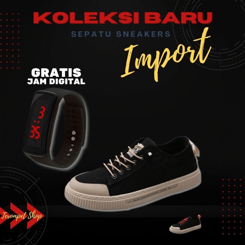 Sepatu sneakers pria impor sepatu kasual pria import sepatu kets pria