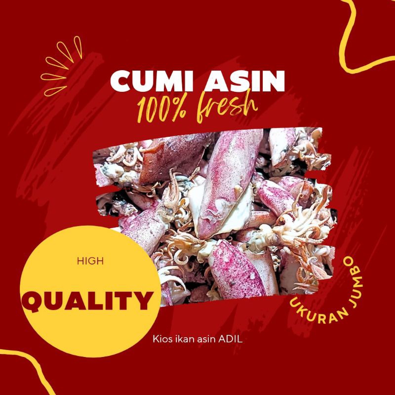 

CUMI ASIN FRESH/ tersedia ukuran baby, sedang, jumbo (1-7cm)