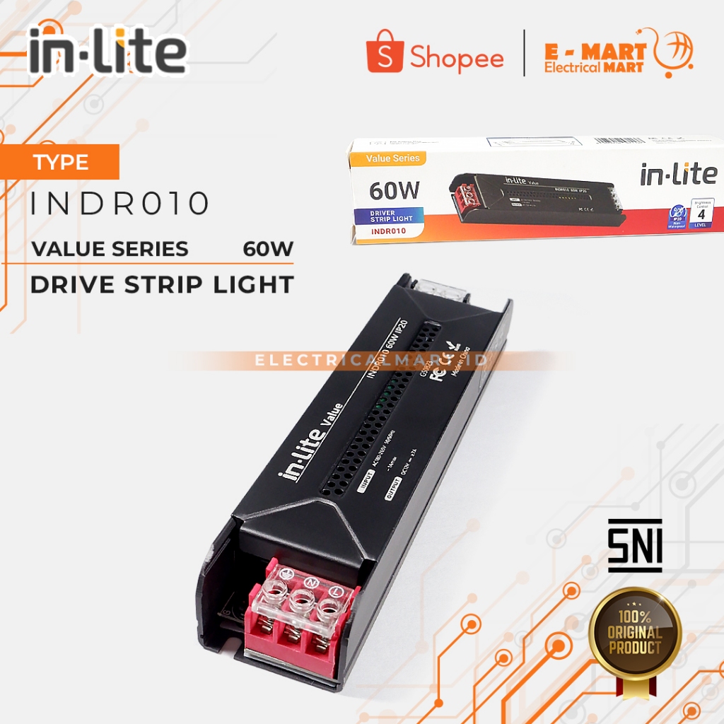 INLITE Adaptor Power Supply 60W 120W 200W Trafo Indoor Light INDR010