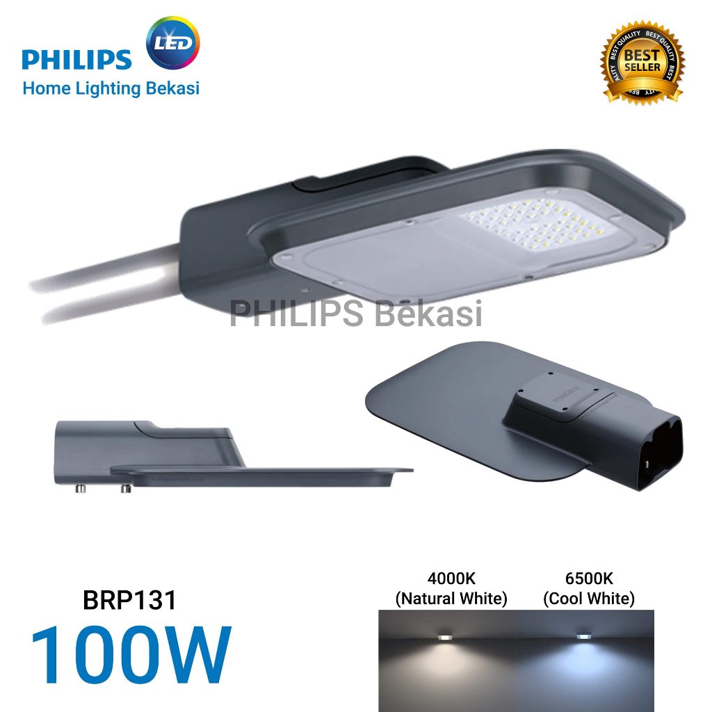 PHILIPS BRP131 Lampu Jalan PJU LED 100W Watt LED100 CW 220-240V DM GM