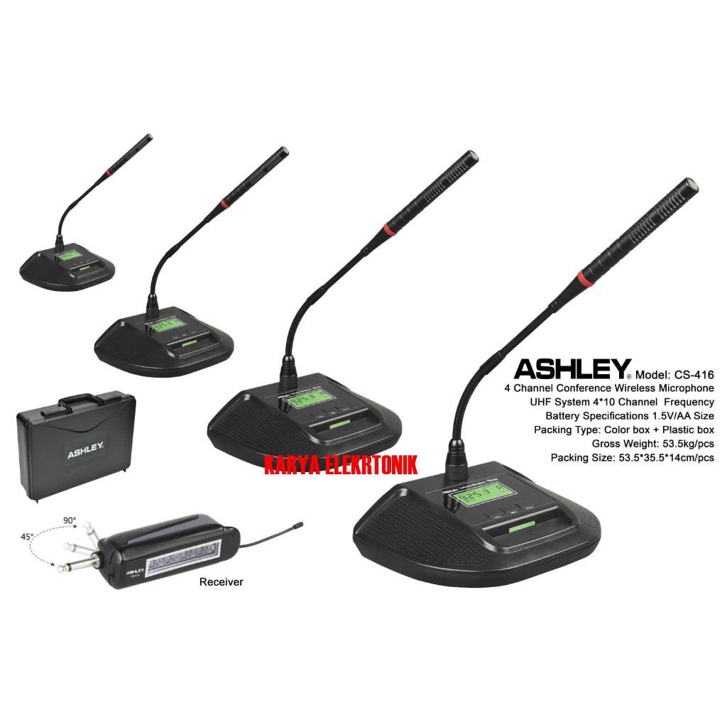 MIC MEJA WIRELESS ASHLEY CS416 CS-416 ASHLEY CS 416 ORIGINAL