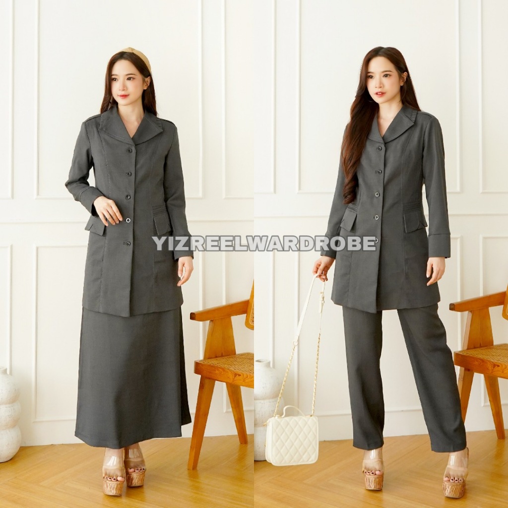 Blazer Wanita / Seragam PNS / Seragam Semi Tunik / Baju PNS Wanita / Baju ASN / Baju Guru Wanita - 6