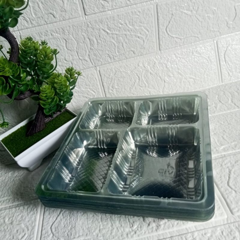 MIKA DOS NASI BOX UK. 18x18/MIKA KOTAK NASI BAHAN TEBAL 100 PCS