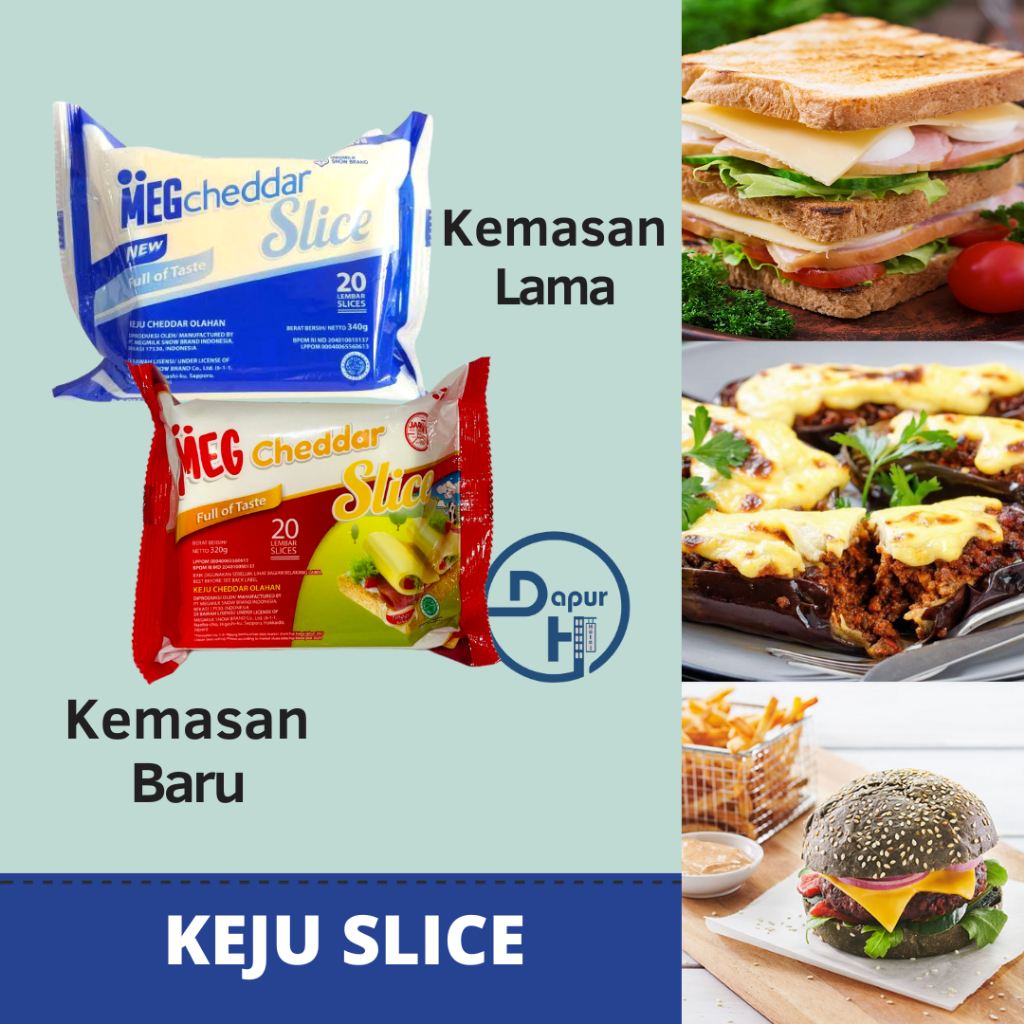 

MEG CHEESE Keju Cheddar Slice 20 Lembar Halal │ Chedar--