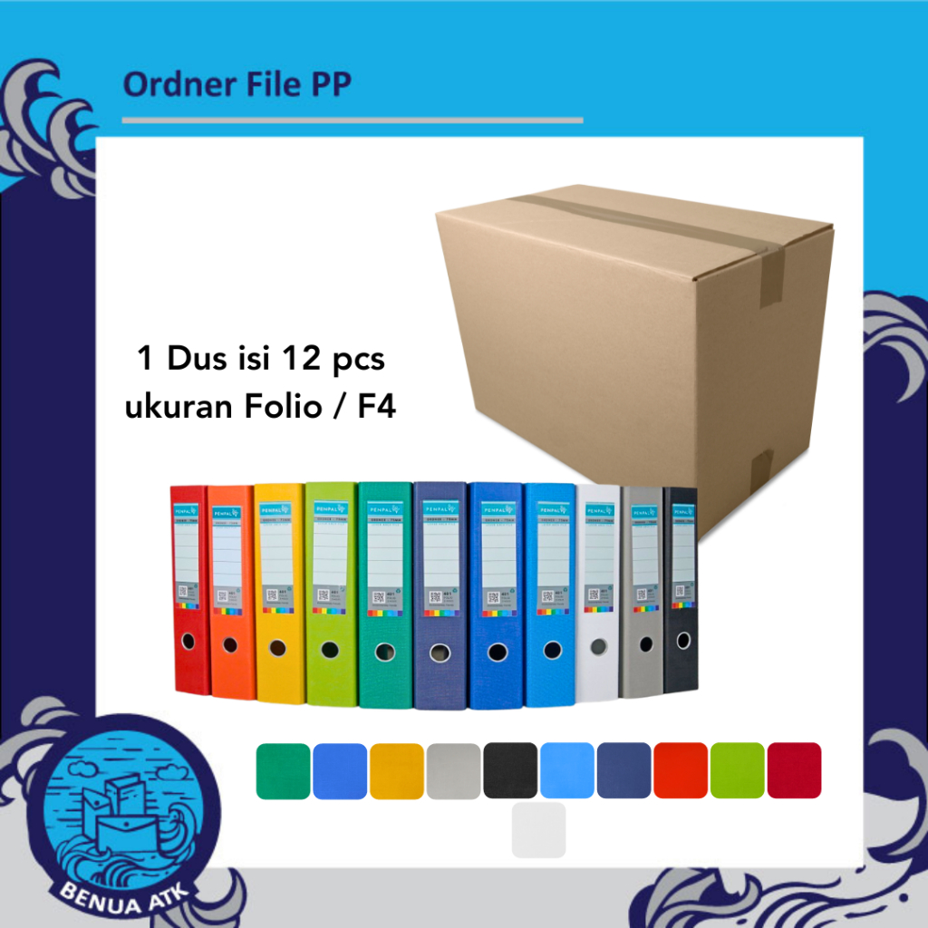 

Penpal - Ordner File / Lever Arch File PP ukuran Folio (isi 12 pcs) PL-401