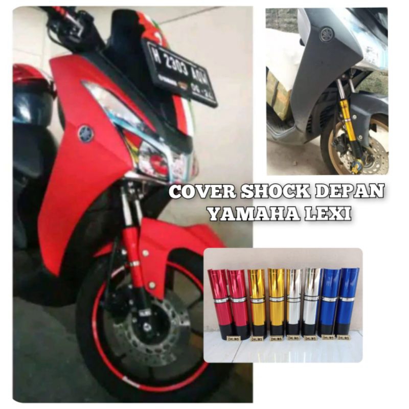 Cover Shuock Depan Yamaha Lexi Harga sepasang kanan kiri, cover Shuock Lexi