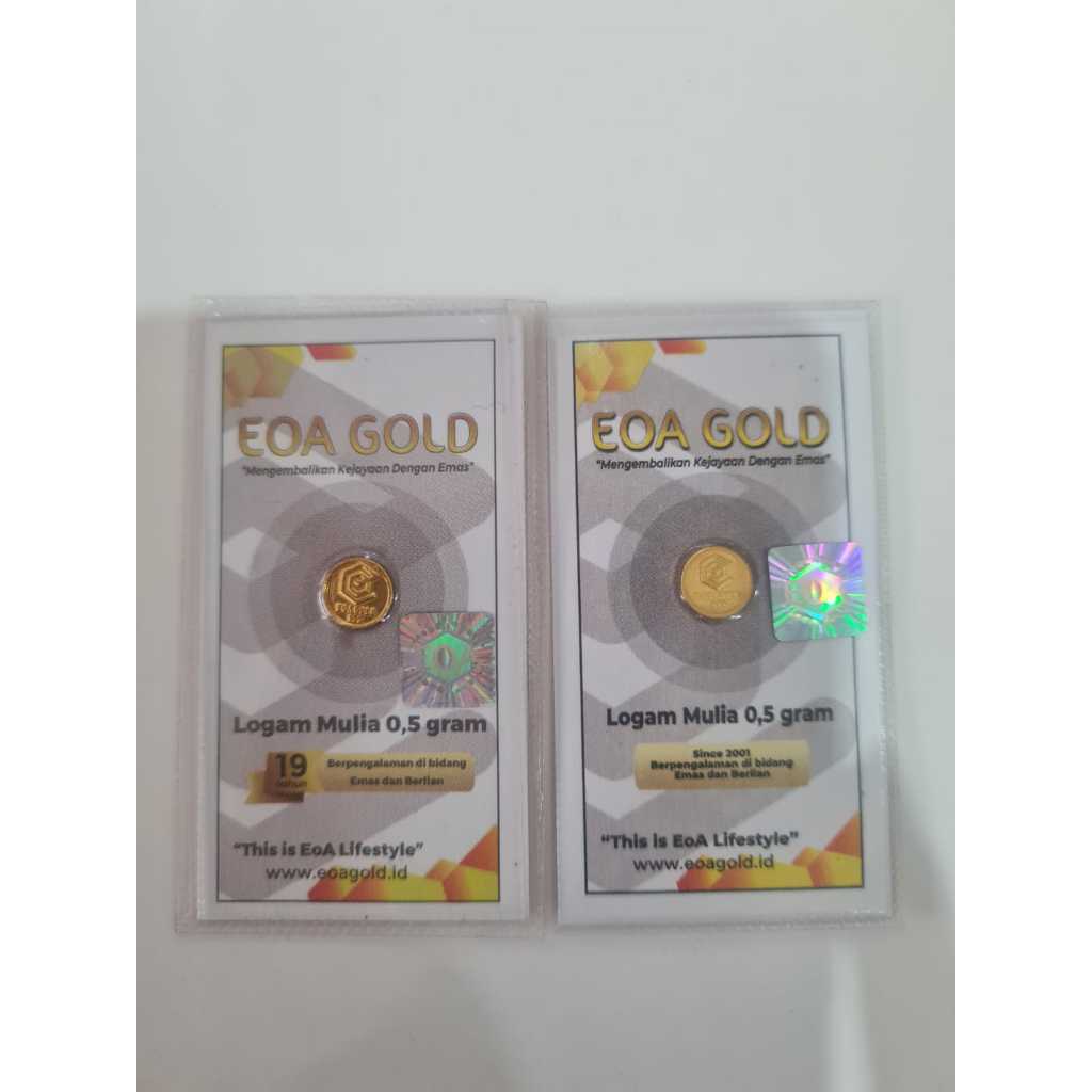 EOA GOLD 0.5 GRAM EMAS LOGAM MULIA LM ORI ASLI 24K 999.9%