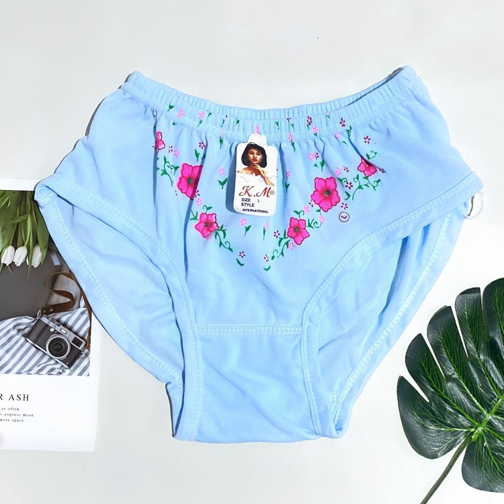 Celana Dalam wanita Haid Motif kembang | CD KM Sablon uk L-XXL harga Grosir