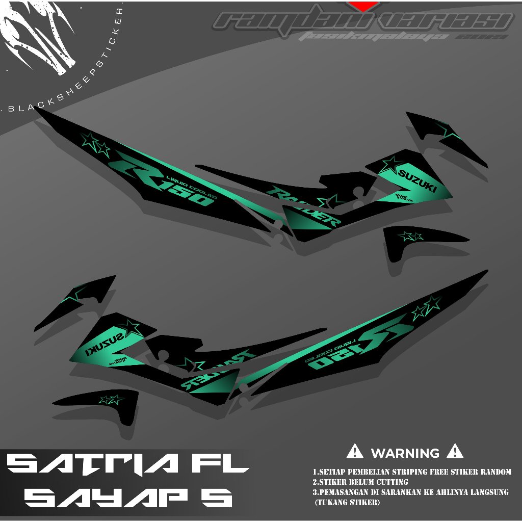 STRIPING SATRIA FU F150 - STRIPING SATRIA FU FL TIPE S - STIKER FU SAYAP S