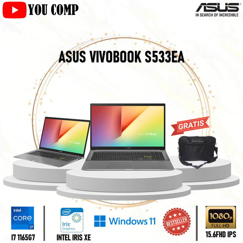 Laptop Asus Vivobook 15 S533Ea i7 1165G7 Ram 8Gb Ssd 512Gb W10 Fhd Ips