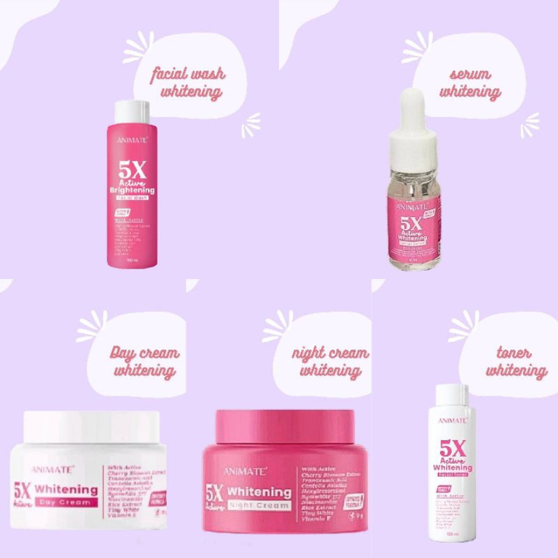 Eceran animate skincare pink whitening / biru skin barier / hijau acne