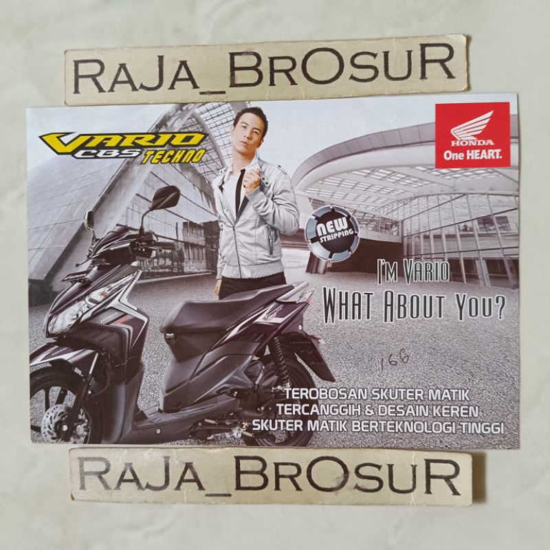 Poster brosur katalog flyer mini Honda Vario CBS Techno/Vario Karburator Karbu/Vario 110 2011
