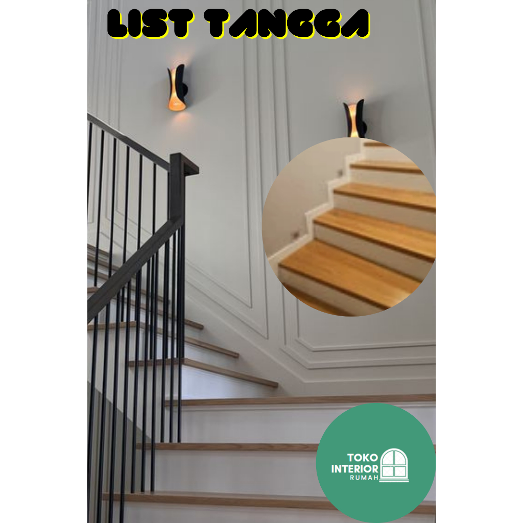 TERMURAH HARGA PABRIK List PVC / List Tangga / List Siku Tangga PVC 2.4m LIST SIKU TANGGA / SIKU TAN