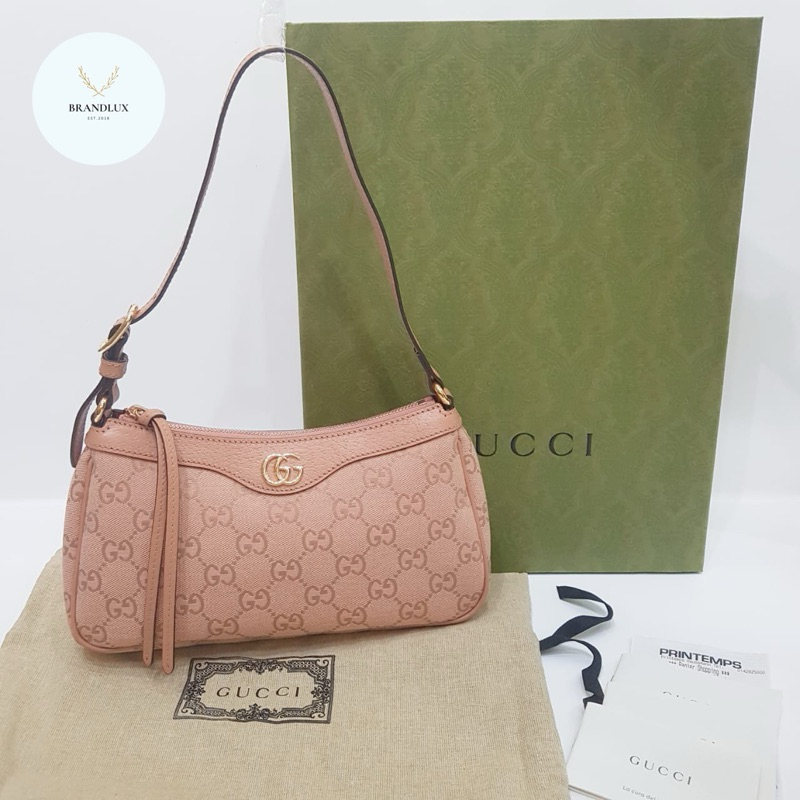 GUCCI Ophidia GG Canvas shoulder bag pink