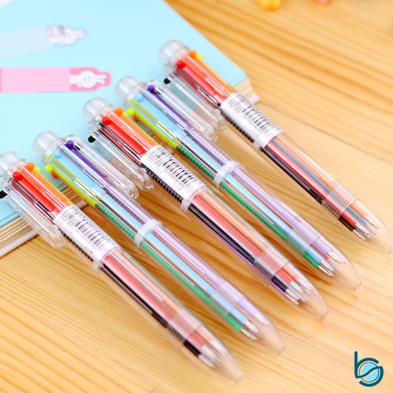 

Pulpen 6 warna/Cute multi-color ballpoint pen, - Pulpen 6 Warna Transparan Pen Six Color-in-One - Best Stationary