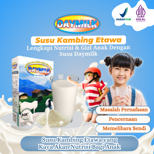 

SUSU KAMBING ETAWA DAYMILK - ORI 100% - Susu Kambing Etawa - Rasa Original - Halal - BPOM