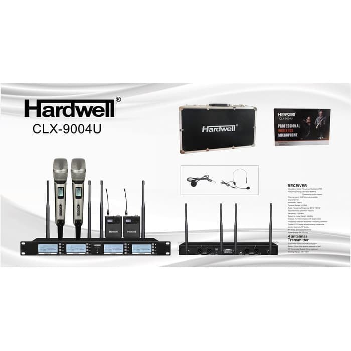 Mic Wireless Hardwell CLX 9004U / Hardwell CLX 9004 Handle Clip On Original