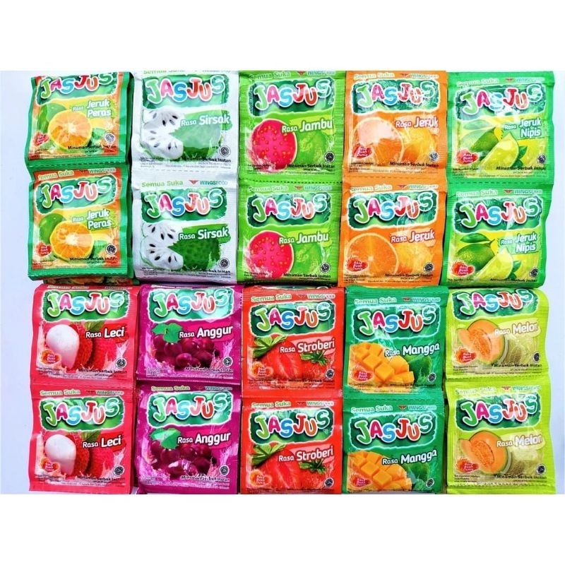 

JASJUS MINUMAN INSTAN SERBUK ANEKA RASA (1RENCENG ISI 10 SACHET)