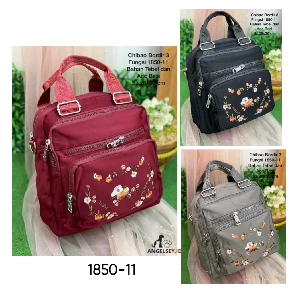 Tas Ransel Wanita 3in1 Original Chibao 1850-11