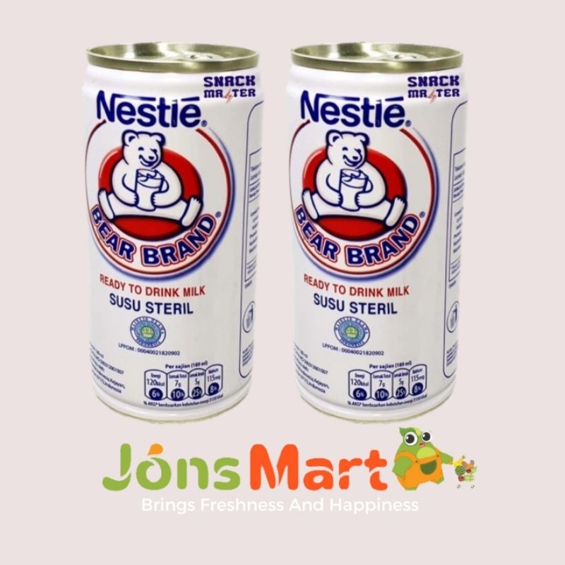 

BEAR BRAND Susu Beruang Susu Kaleng Susu Steril 189ml