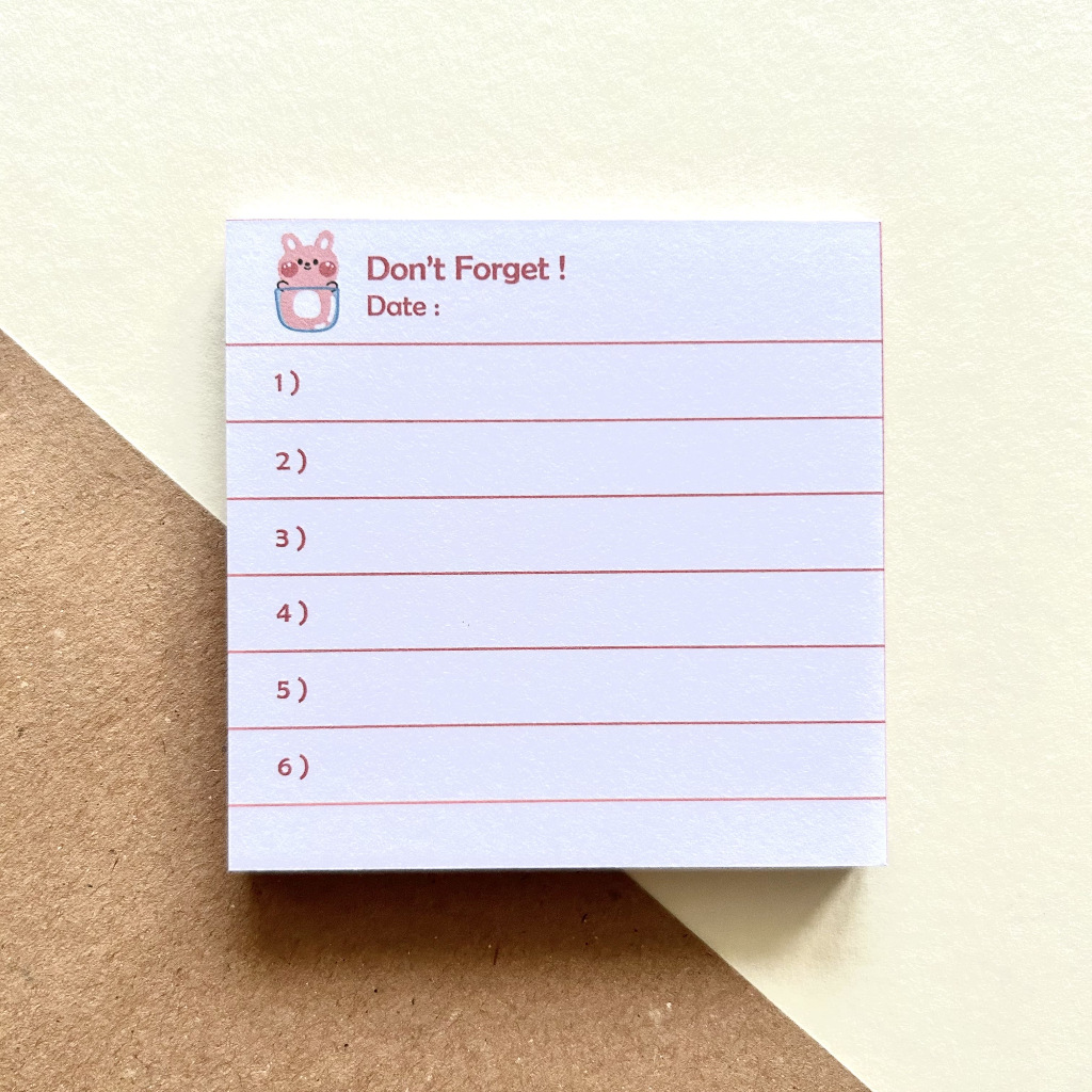 

HOUI - Memopad Lucu Cute Colorful // Don't Forget Pinky 8 x 8 cm