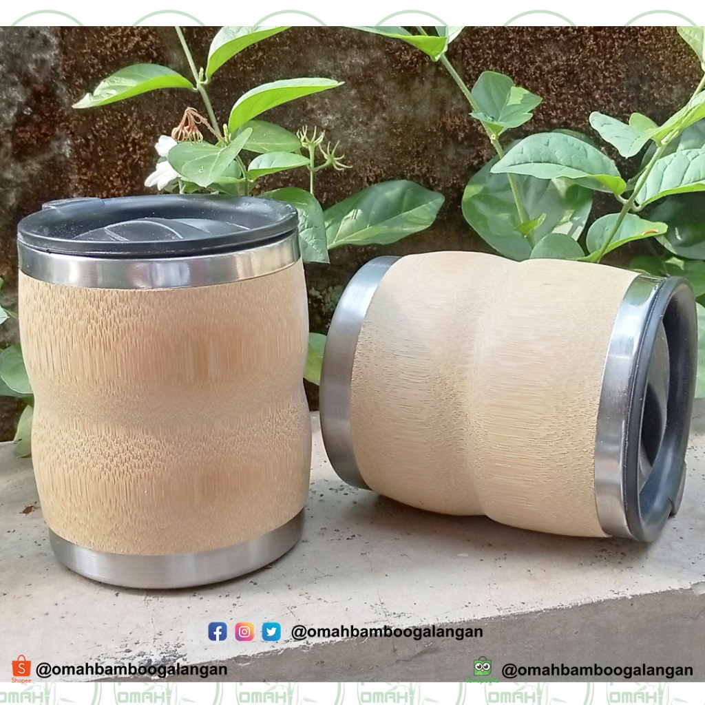 Mug Bambu Gelas Unik Dari Bambu Kapasitas 450 ml Mug Gelas Bambu Jumbo