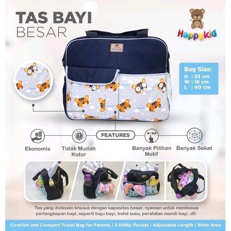 NEW Tas Besar Baby HAPPYKID /Tas Besar Perlengkapan Baju Bayi