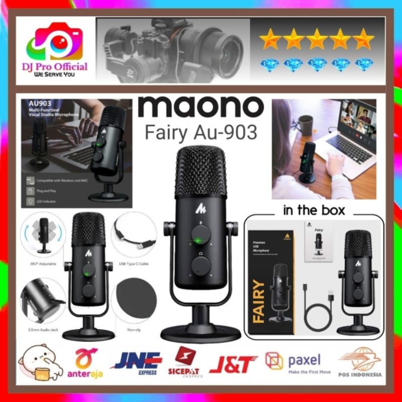 Maono Au903 Fairy usb Microphone AU 903 Podcast Mic Condenser Recording Caster