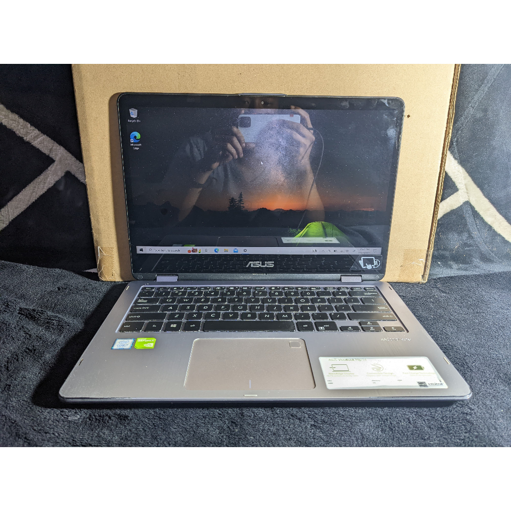 Laptop Tablet Asus Vivobook Flip 14 Core i7 8550u Nvidia MX 130 Touch SSD  Slim Mulus