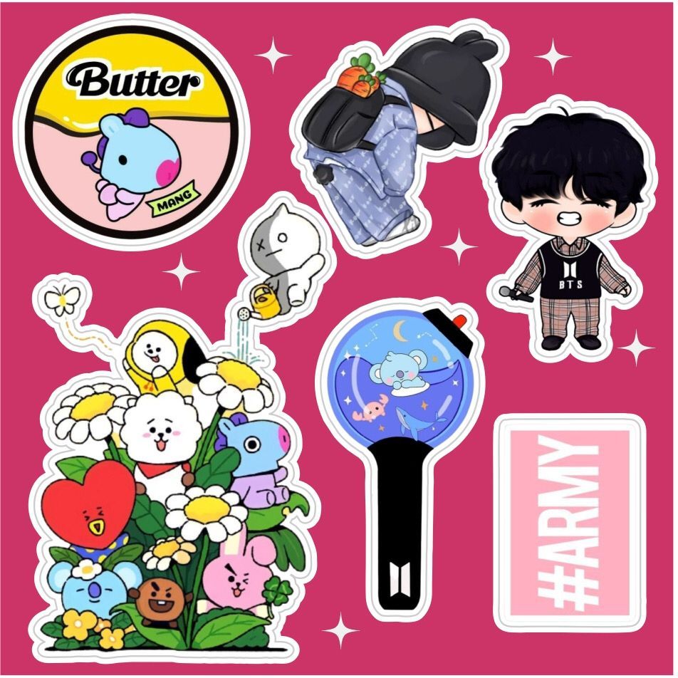 

sticker kpop bts kpop freebies bt21 bts merchandise official ori