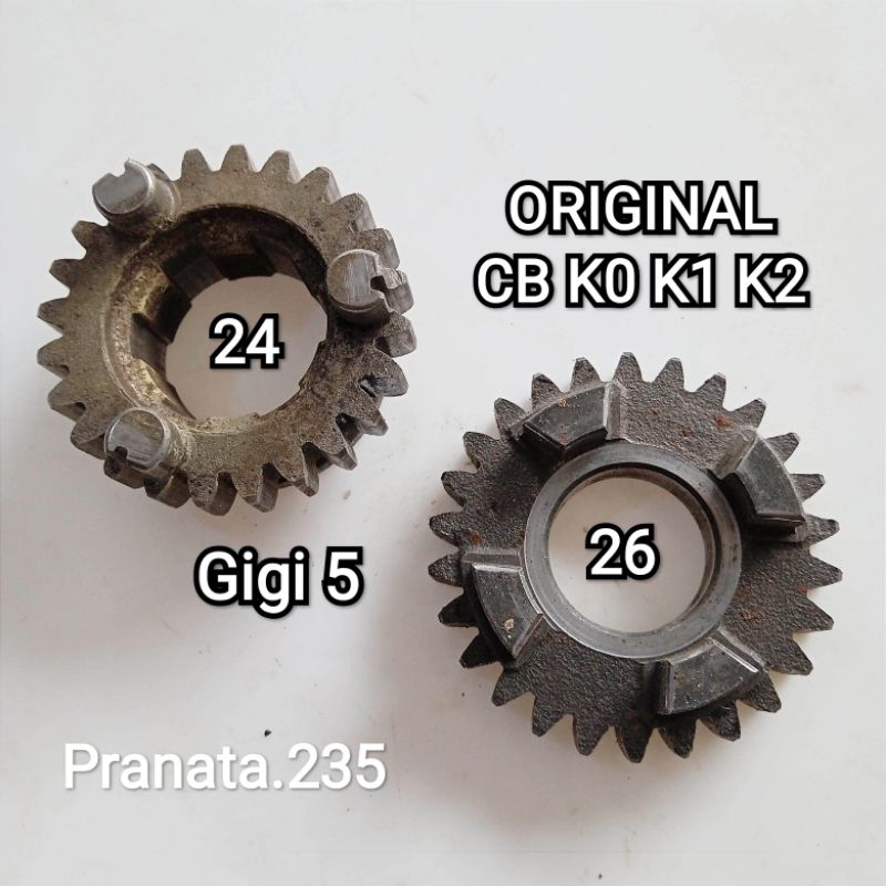 Original Set Gigi 5 Rasio Mata 26 - 24 Honda CB K0 K1 K2 JAPAN Copotan CB 100 CB 125 Glatik Gelatik 
