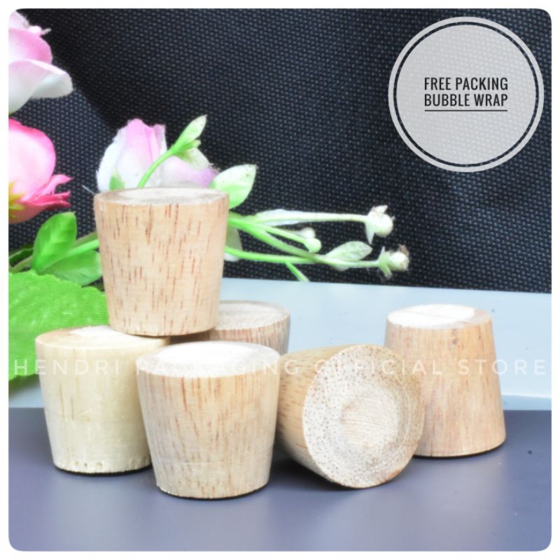 Tutup Kayu Gabus Craft Ukuran Besar - Botol Kaca Asi
