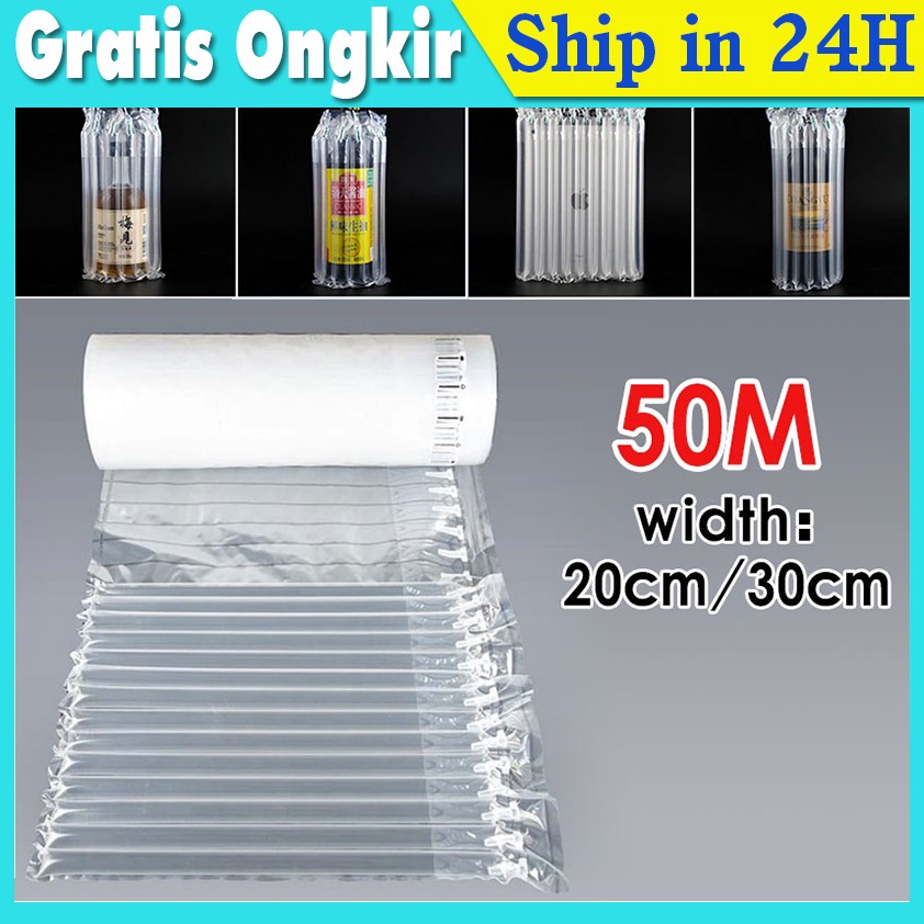 

Terbaik Plastik Gelembung Poly Air Bubble Wrap Inflatable Roll Kolom Column Panjang 50m Tinggi 20-30cm !