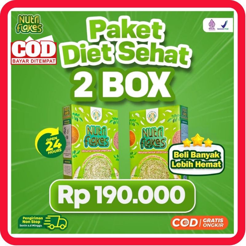 

[ ] NUTRIFLAKES - NUTRIFLAKES SEREAL UMBI GARUT ATASI ASAM LAMBUNG MAAG GERD ORI 100% HALAL BPOM