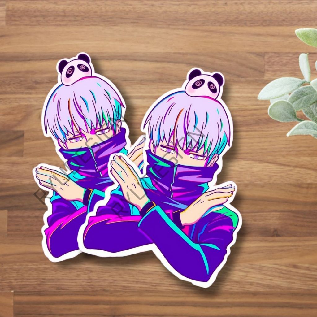 Stiker Jujutsu Kaisen Toge Inumaki Neon Style Anti Air