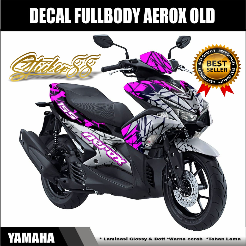DECAL FULL BODY YAMAHA AEROX 155  2020 - 2022 EDISI GRAFIS COSTUM / STICKER DECAL YAMAHA AEROX 155 /
